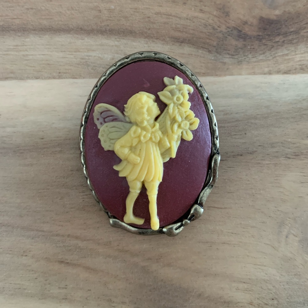 Studio Ghibli Cameo fairy vintage Brooch pin